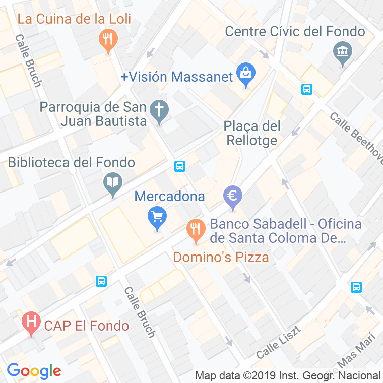 Código Postal calle Mercat De Fondo, passatge en Santa Coloma de Gramanet