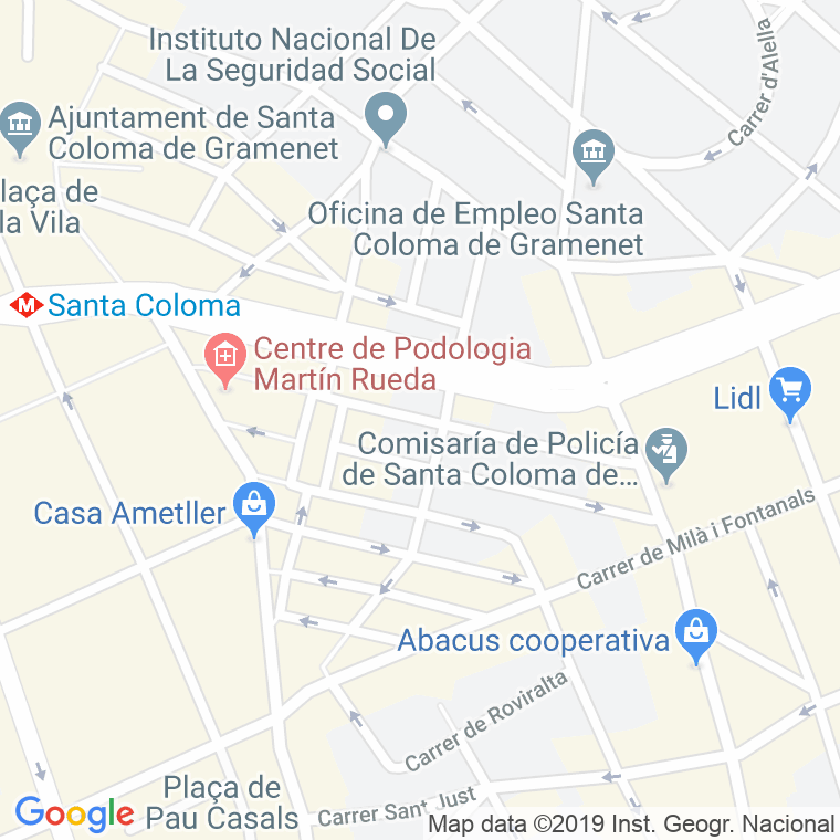 Código Postal calle Sant Josep en Santa Coloma de Gramanet