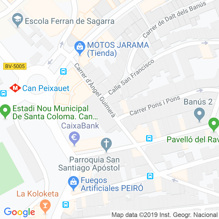 Código Postal calle Angel Guimera en Santa Coloma de Gramanet