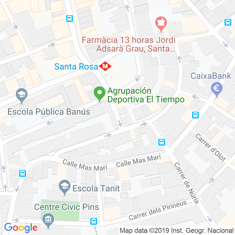 Código Postal calle Brancatges, passatge en Santa Coloma de Gramanet