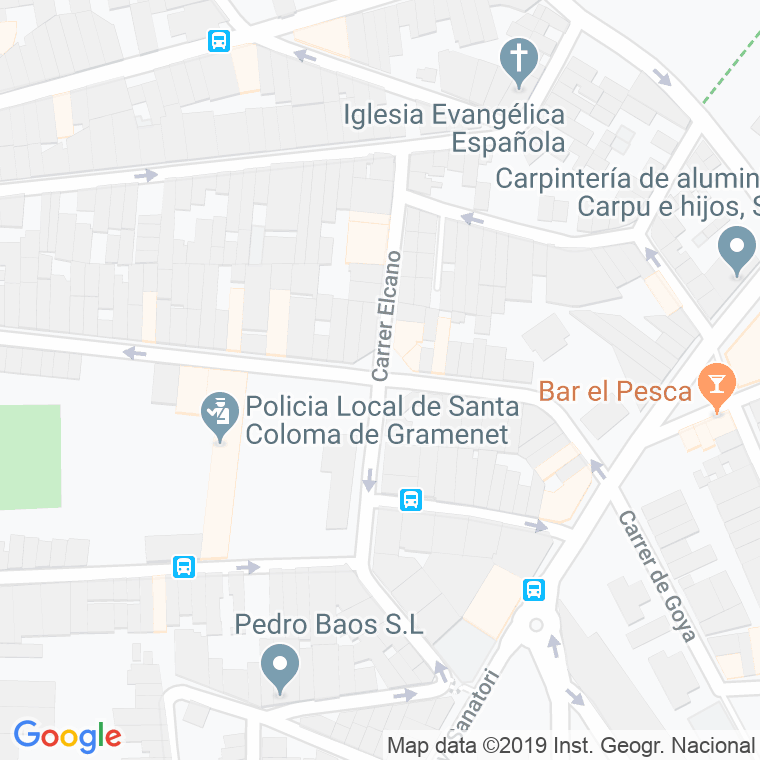 Código Postal calle Elcano en Santa Coloma de Gramanet