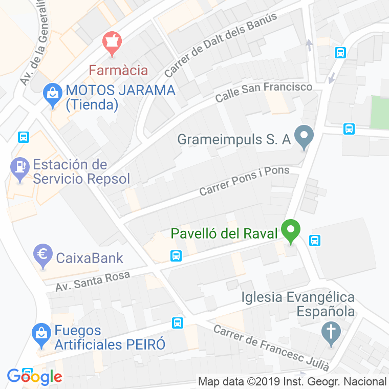 Código Postal calle Pons I Pons en Santa Coloma de Gramanet