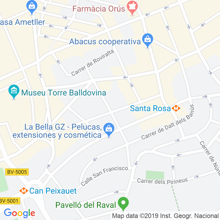 Código Postal calle Roselles   (Impares Del 21 Al Final)  (Pares Del 18 Al Final) en Santa Coloma de Gramanet