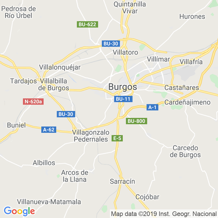 Código Postal calle Argentina en Burgos