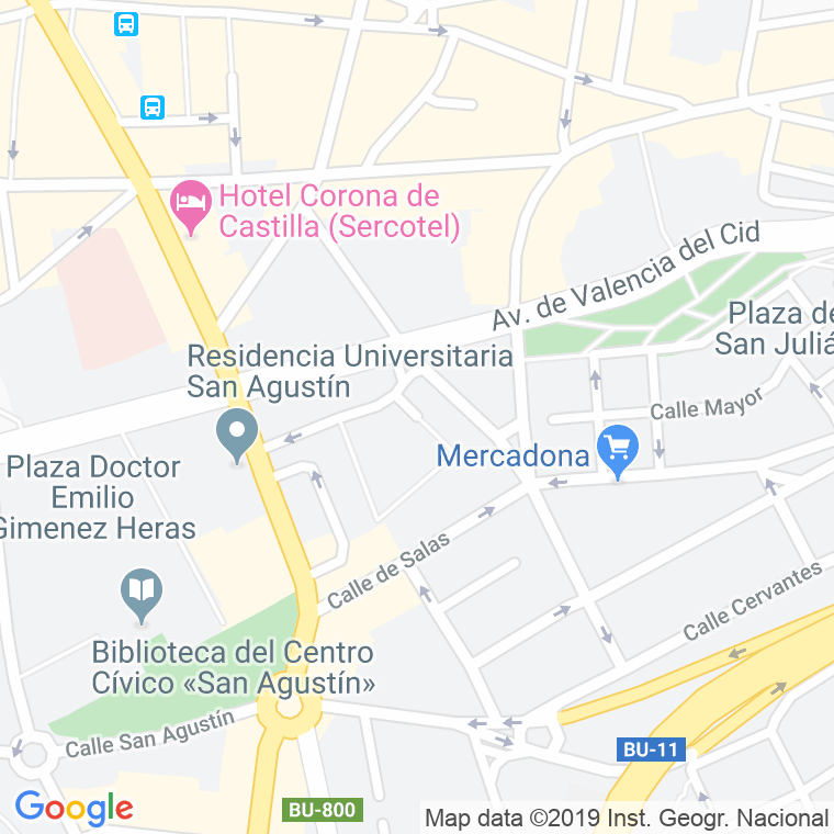Código Postal calle Guadalajara, plaza en Burgos
