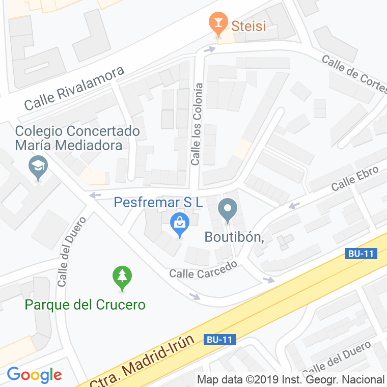 Código Postal calle Crucero San Julian en Burgos