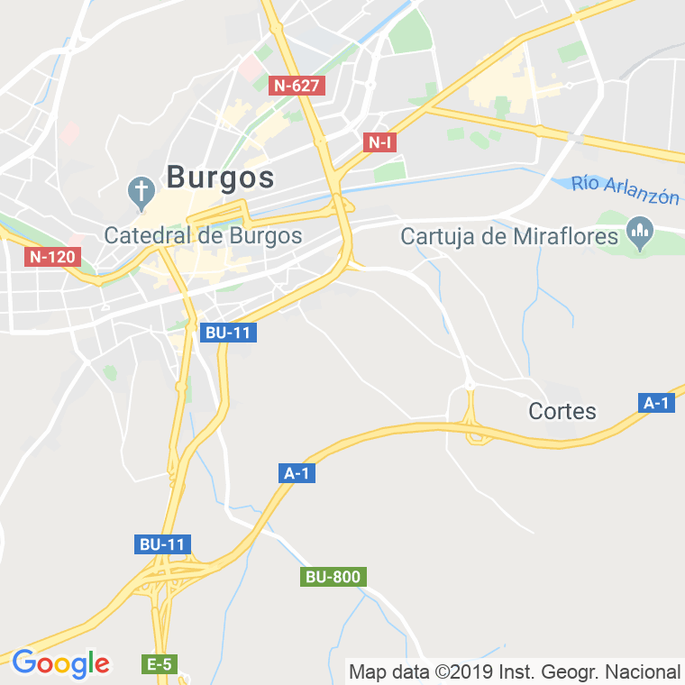 Código Postal calle Ebro en Burgos
