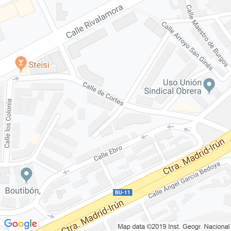 Código Postal calle Eulogio Valladolid en Burgos