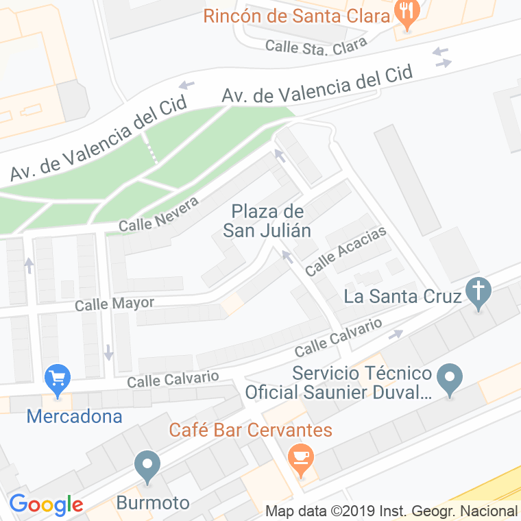Código Postal calle San Julian, plaza en Burgos