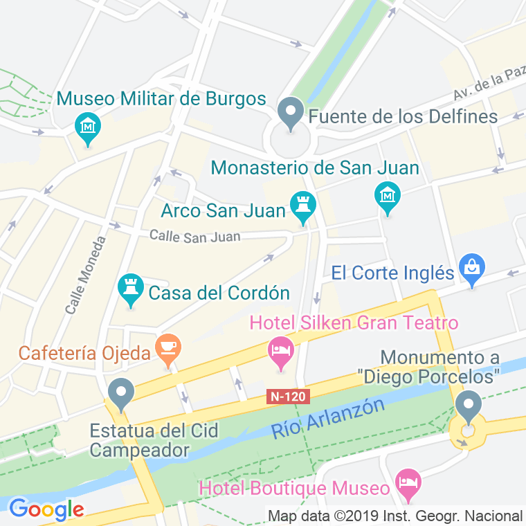 Código Postal calle Puebla en Burgos