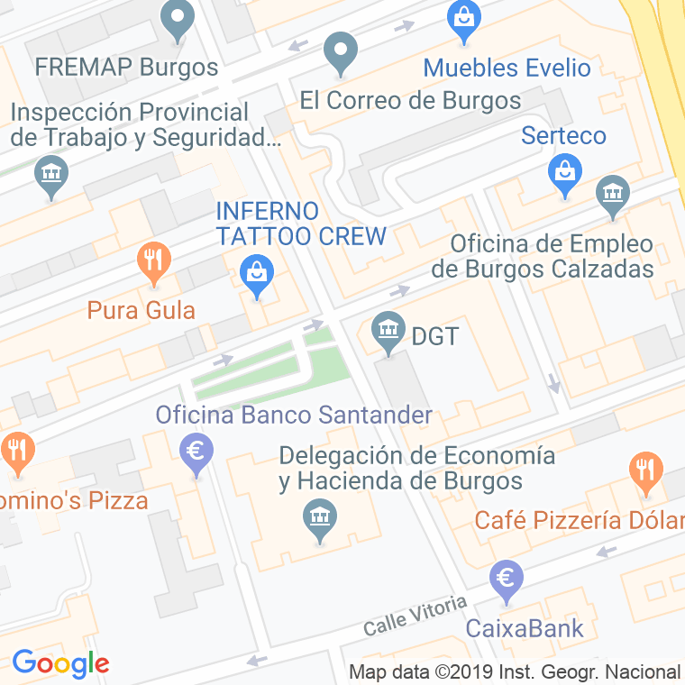 Código Postal calle Segovia en Burgos