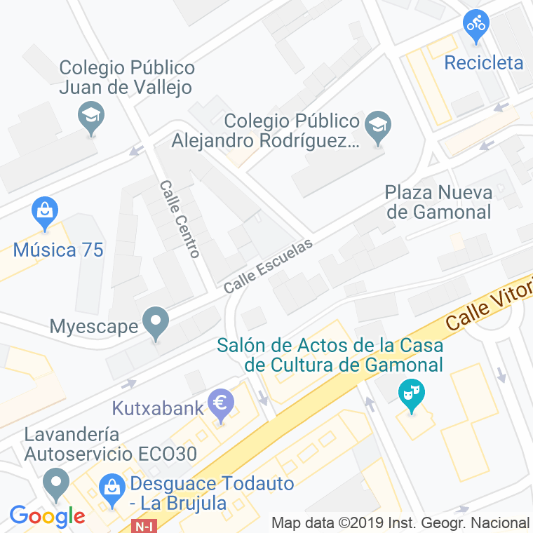 Código Postal calle Escuelas, travesia en Burgos
