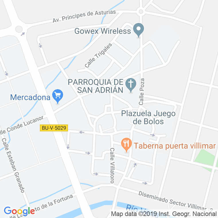 Código Postal calle Fuente, La (Barrio De Villimar) en Burgos