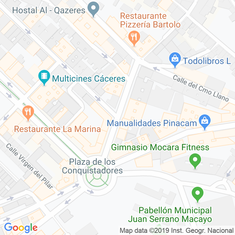Código Postal calle Colon en Cáceres