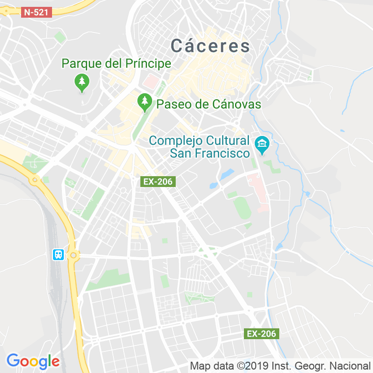 Código Postal calle Guadiana en Cáceres