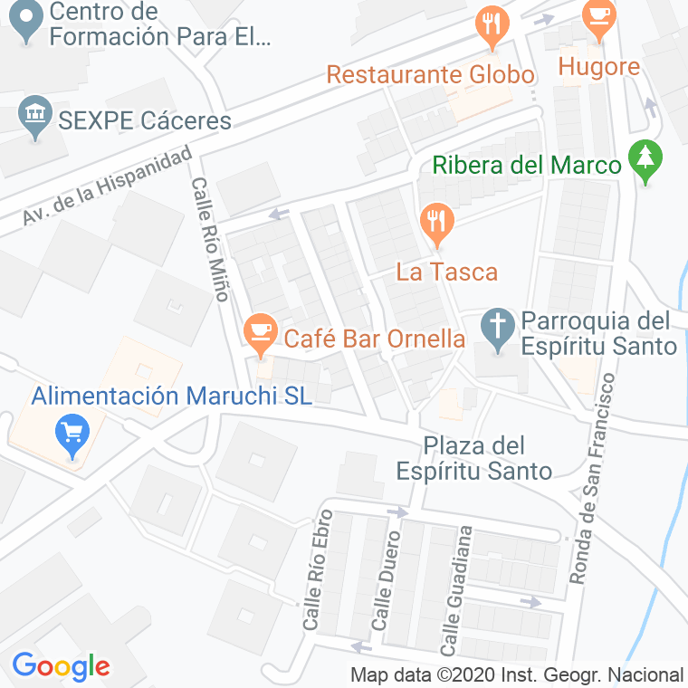 Código Postal calle Turia en Cáceres