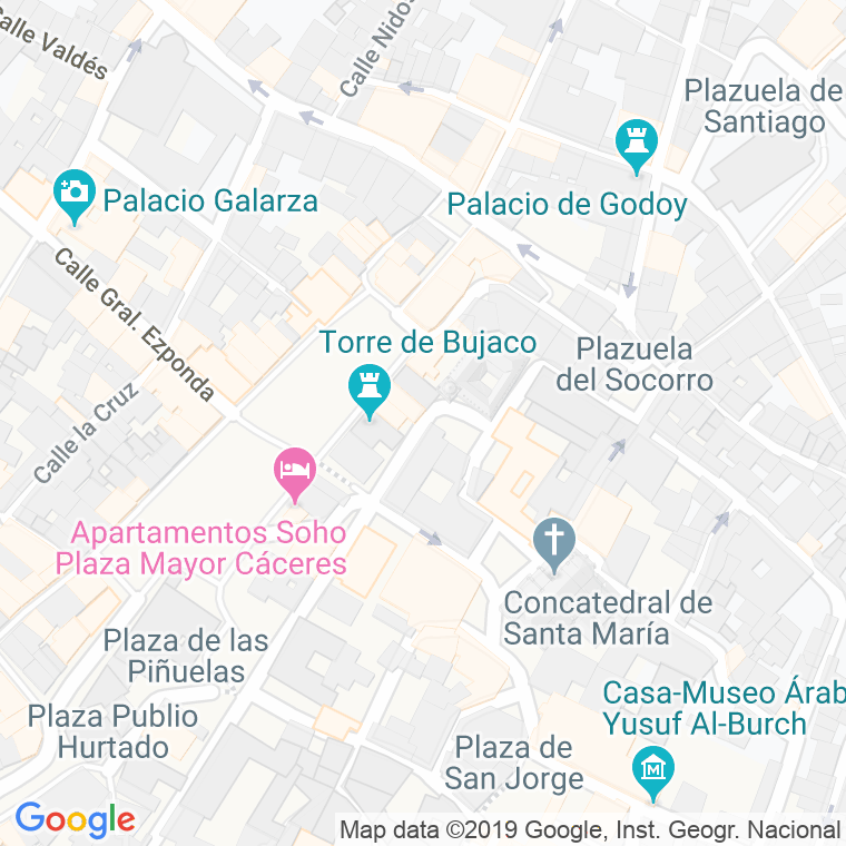 Código Postal calle Adarve Del Obispo Alvarez De Castro en Cáceres