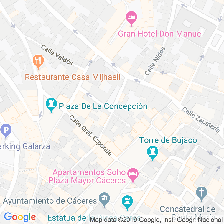 Código Postal calle Andrada en Cáceres