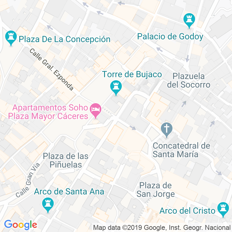 Código Postal calle Arco De La Estrella en Cáceres