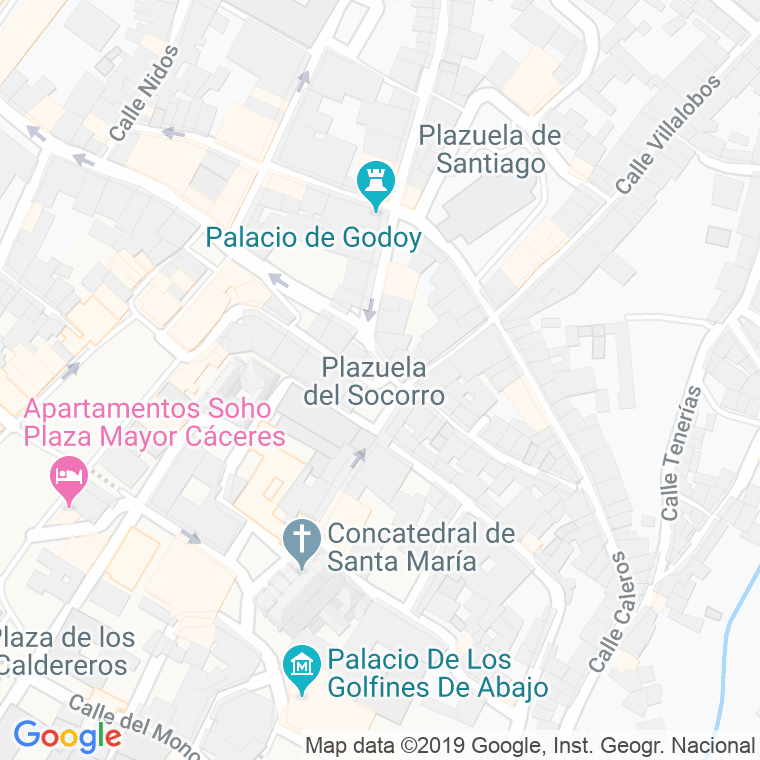 Código Postal calle Arco Del Socorro en Cáceres