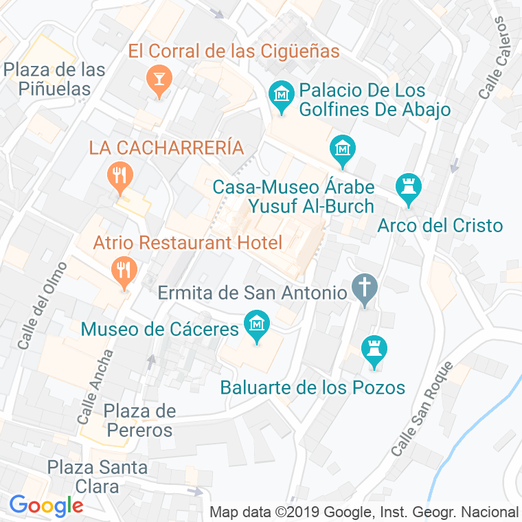 Código Postal calle Don Alvaro, callejon en Cáceres