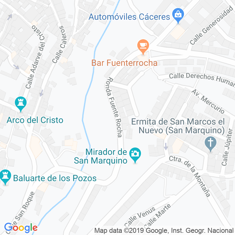 Código Postal calle Fuente Rocha en Cáceres