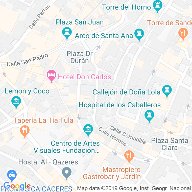 Código Postal calle Gallegos en Cáceres