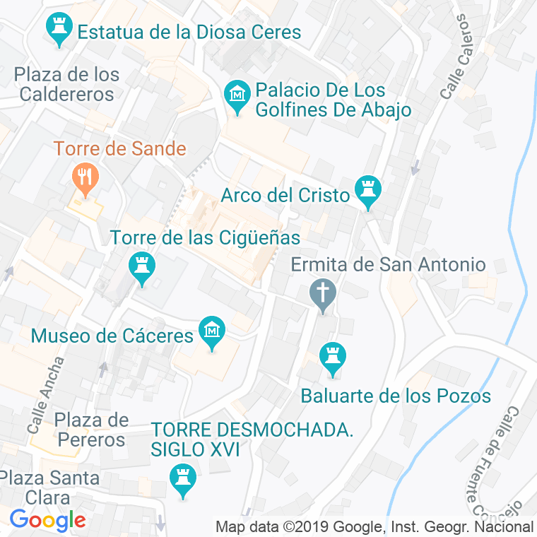 Código Postal calle Monja, De La, rincon en Cáceres