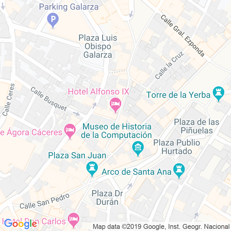 Código Postal calle Alfonso Ix en Cáceres