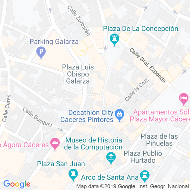 Código Postal calle Alzapiernas en Cáceres