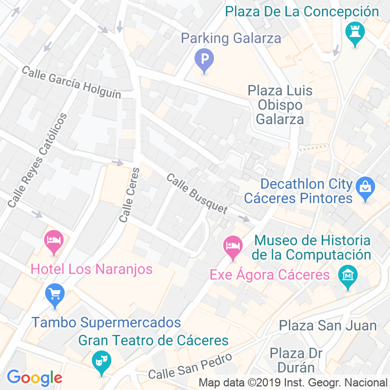 Código Postal calle Barrio De Busquet en Cáceres