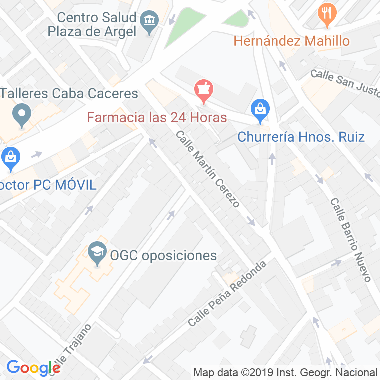 Código Postal calle Berrocala en Cáceres