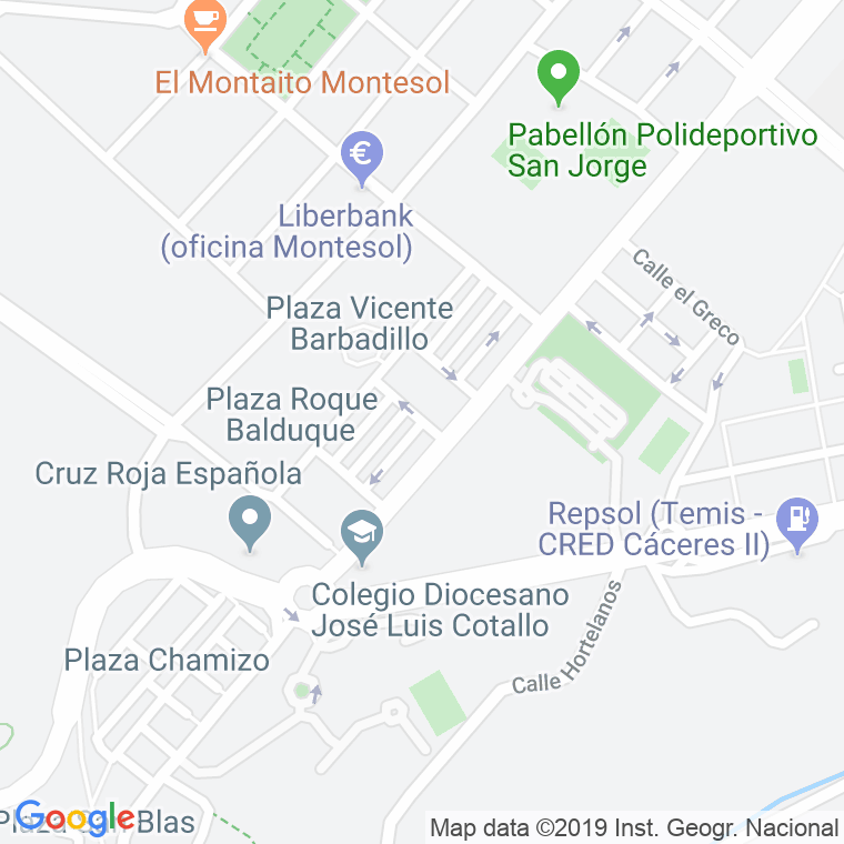 Código Postal calle Fortuny en Cáceres