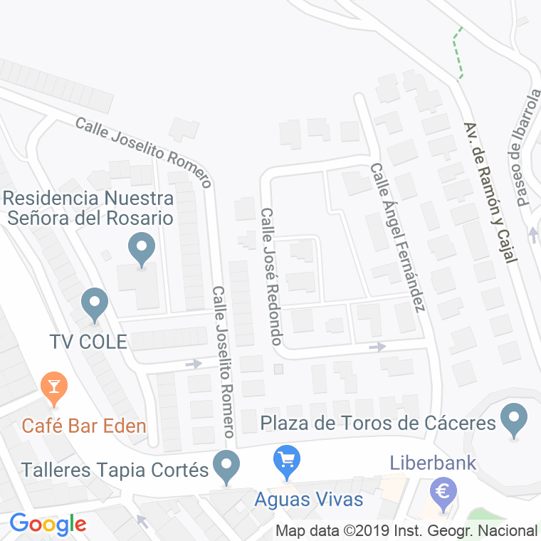 Código Postal calle Jose Redondo en Cáceres