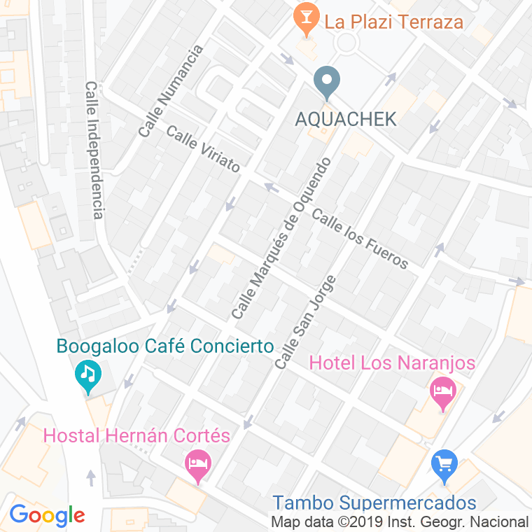 Código Postal calle Marques De Oquendo en Cáceres