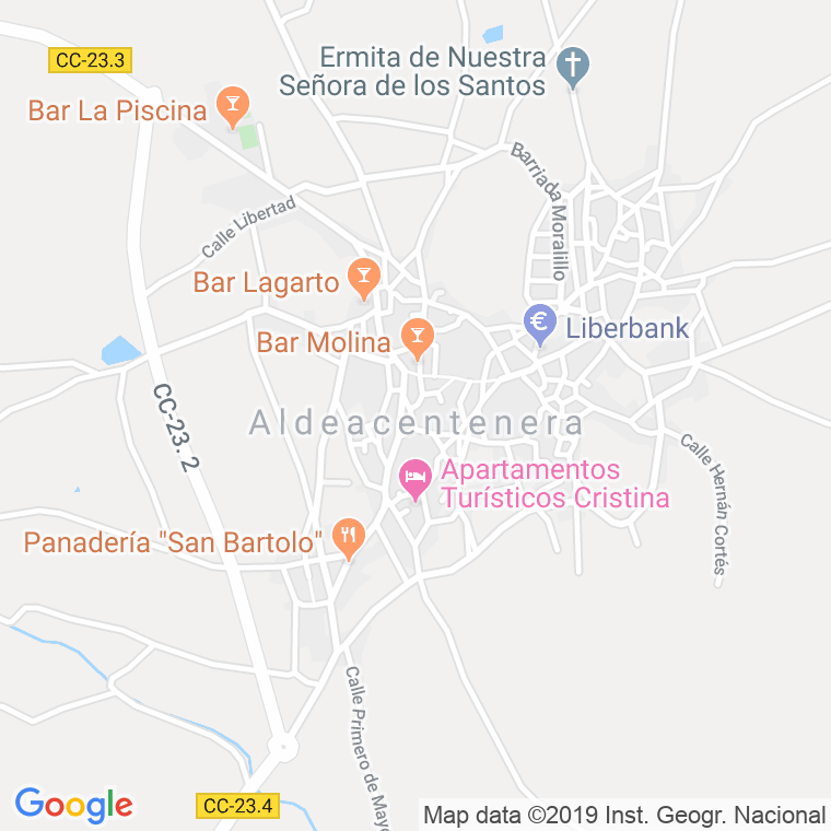 Código Postal de Aldeacentenera en Cáceres