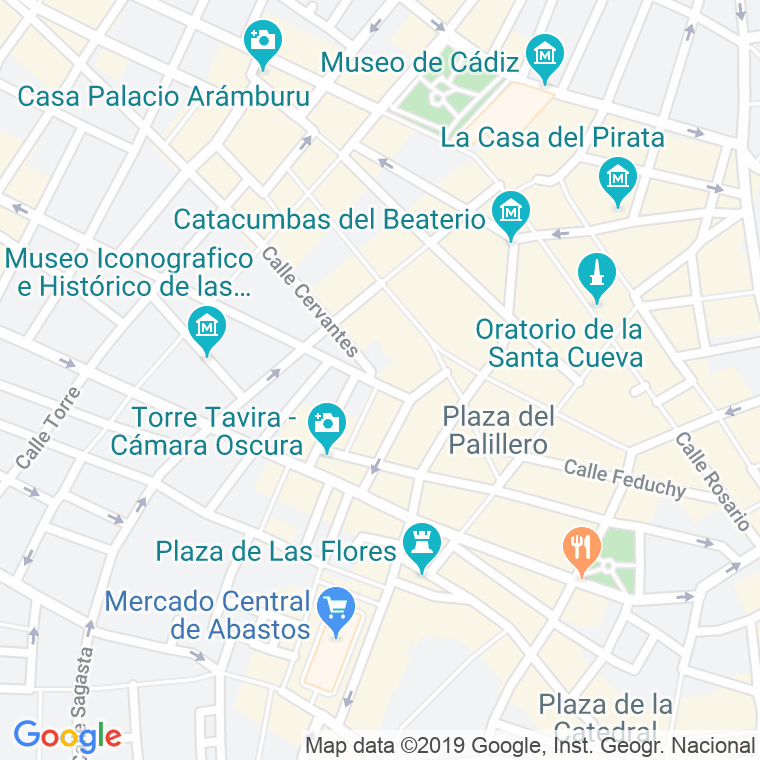 Código Postal calle General Varela, Del, plaza en Cádiz