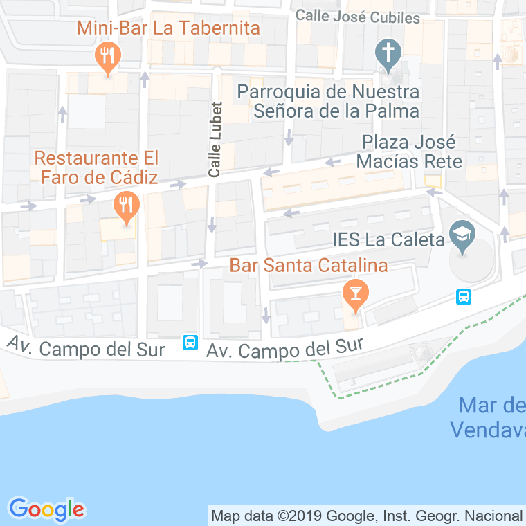 Código Postal calle Arricruz en Cádiz