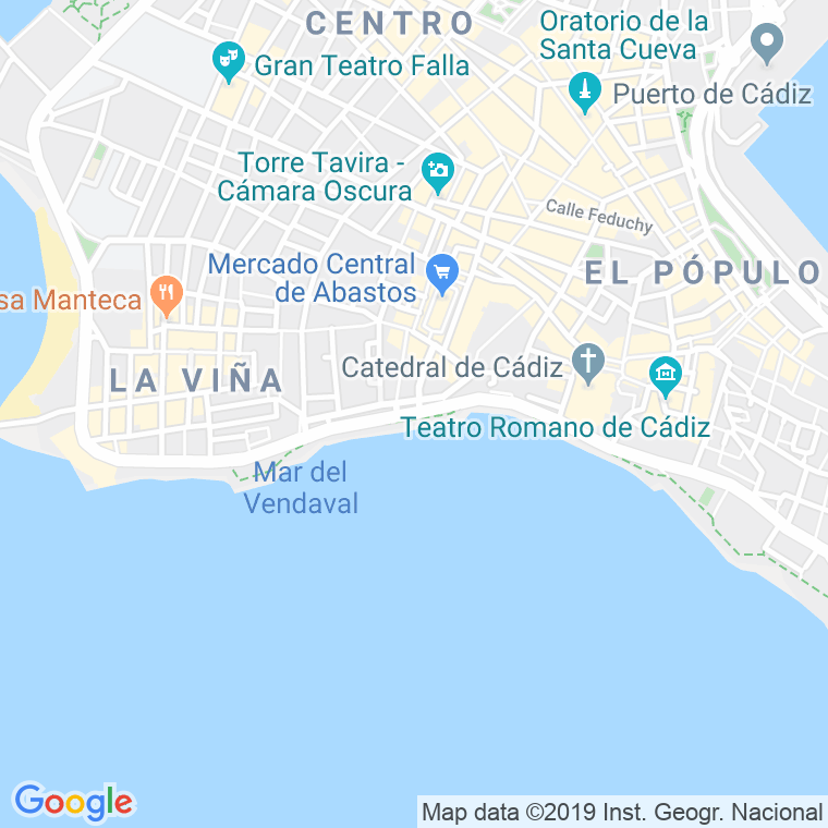 Código Postal calle Campo Del Sur, avenida (Impares Del 27 Al Final)  (Pares Del 26 Al Final) en Cádiz