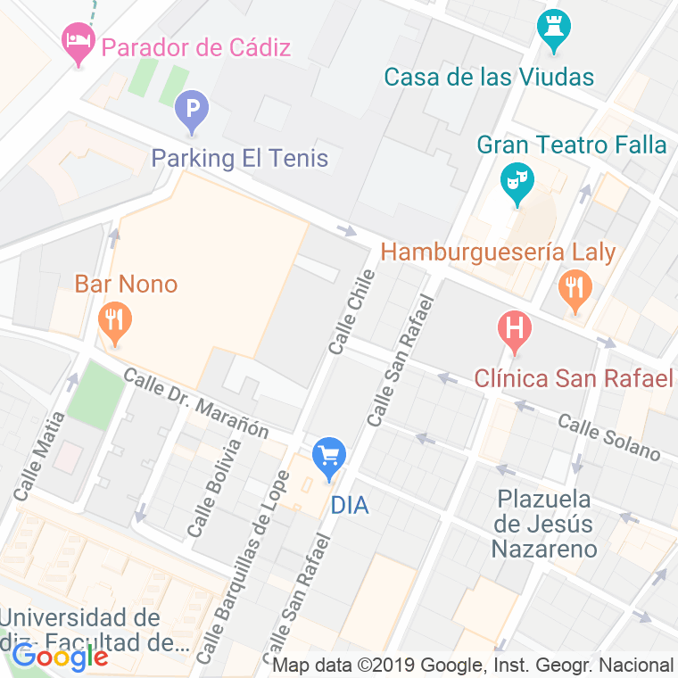 Código Postal calle Chile en Cádiz