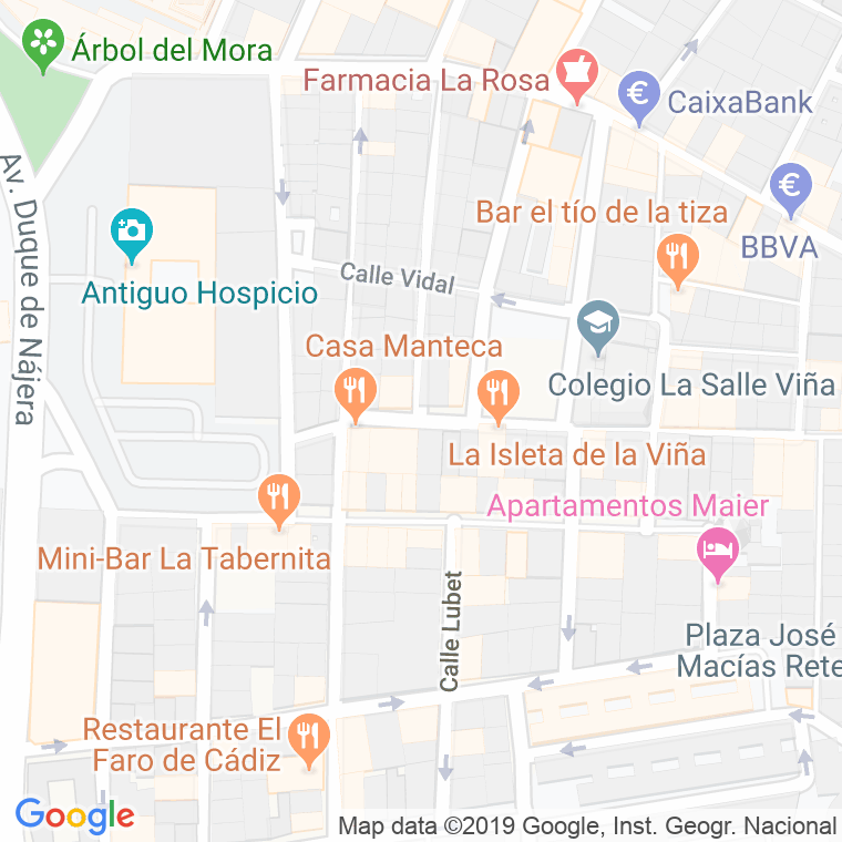 Código Postal calle Corralon De Los Carros en Cádiz