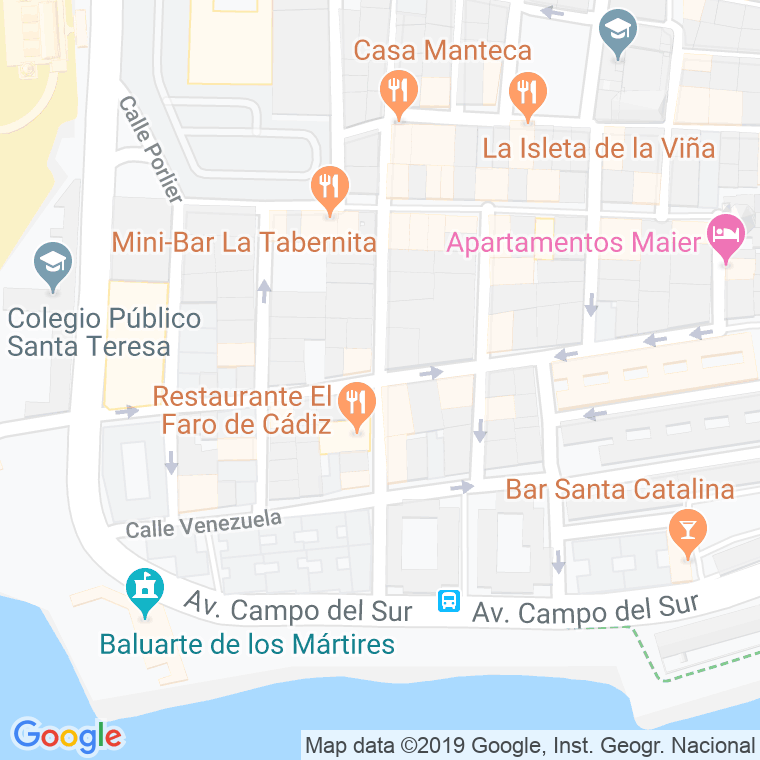 Código Postal calle San Felix en Cádiz