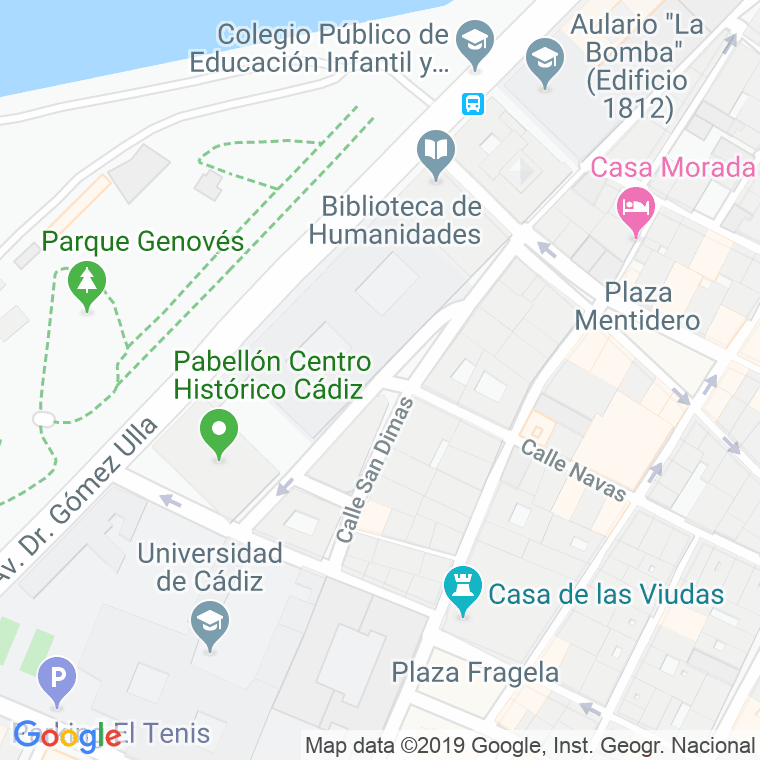 Código Postal calle Bartolome Llompart en Cádiz