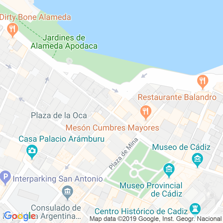 Código Postal calle Calderon De La Barca en Cádiz
