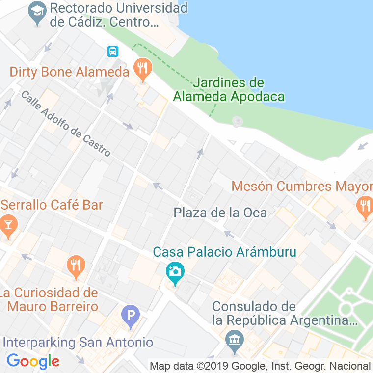 Código Postal calle Fernan Caballero en Cádiz