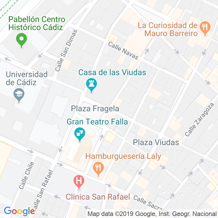 Código Postal calle Fragela, plaza en Cádiz