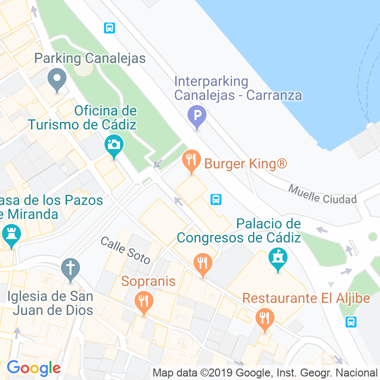 Código Postal calle Jose Ramon De Santa Cruz en Cádiz