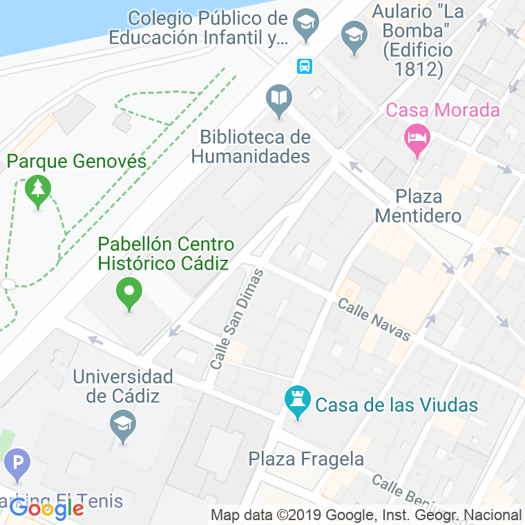 Código Postal calle San Dimas en Cádiz