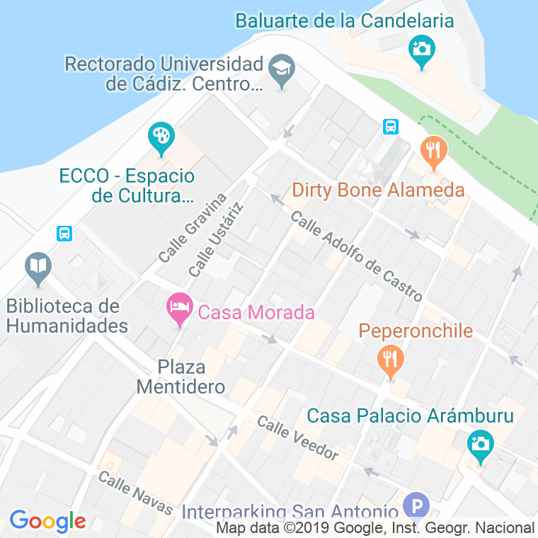 Código Postal calle San Isidro en Cádiz
