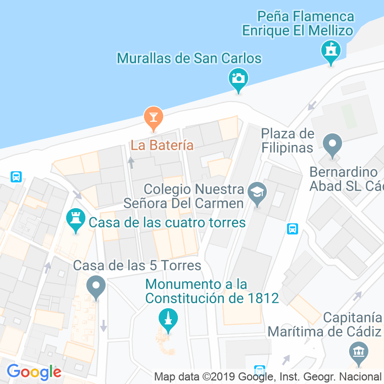 Código Postal calle Republica De El Salvador en Cádiz